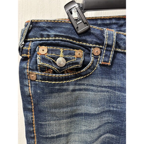 True Religion Women’s Rainbow Billy Jeans 28/30 Distressed Flap Pockets - Picture 13 of 13